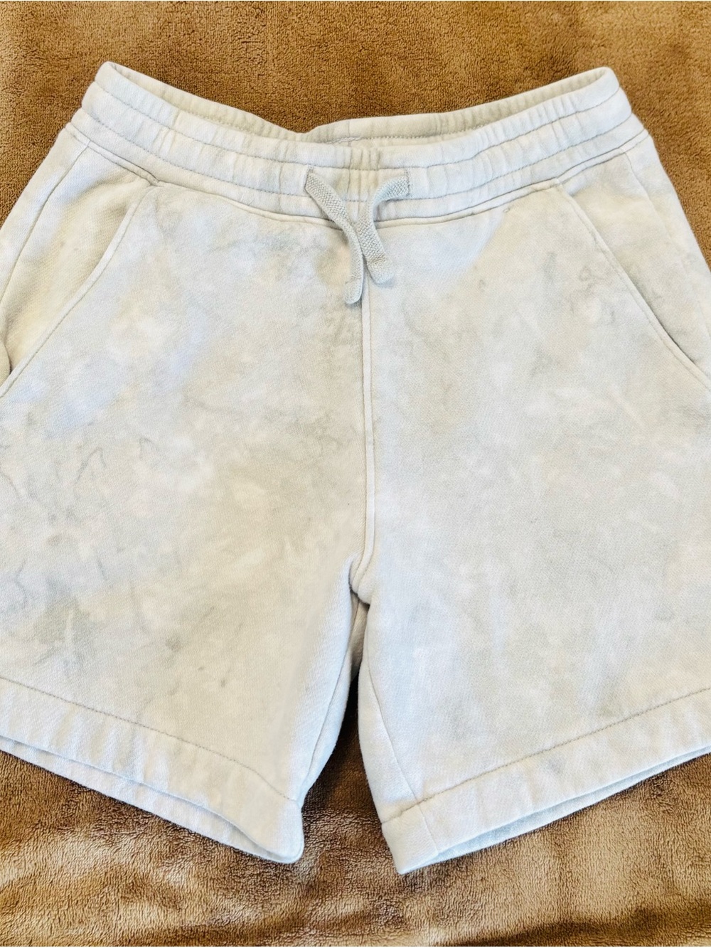 2/$20 Abercrombie & Fitch Light Gray and white Tie-Dye Shorts size 9/10